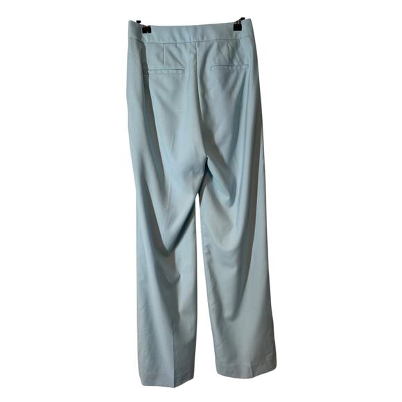 NWT J. Crew Full Length Wide Leg Tuxedo Pant in Italian Wool Fresh Air Blue 0 - Picture 8 of 15